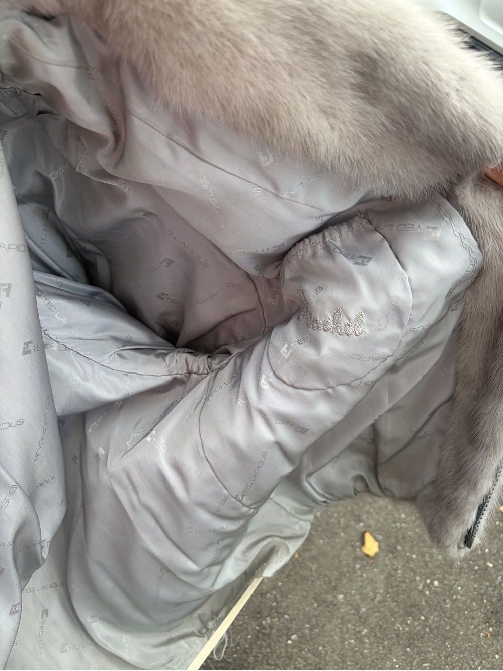 Ted Lapidus Gray Fur Zip Jacket - Women's - Picture 12 of 14